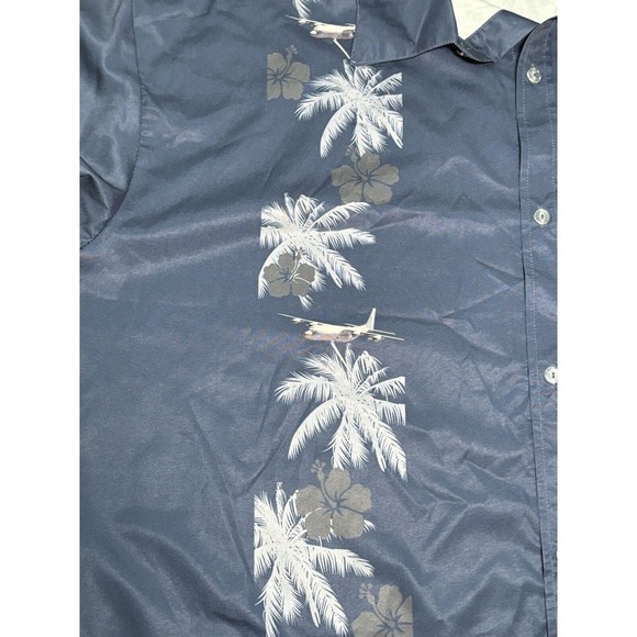 Apparel Stuff ForceX Men's Palm Tree Button Up Shirt Blue XX-Large - Picture 7 of 11